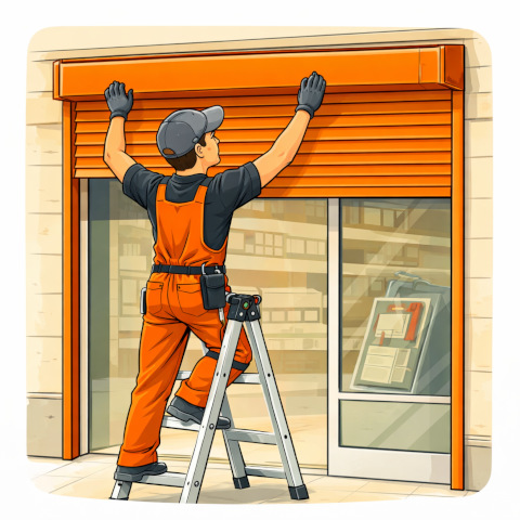 Reparacion persianas comercio en Alcantarilla